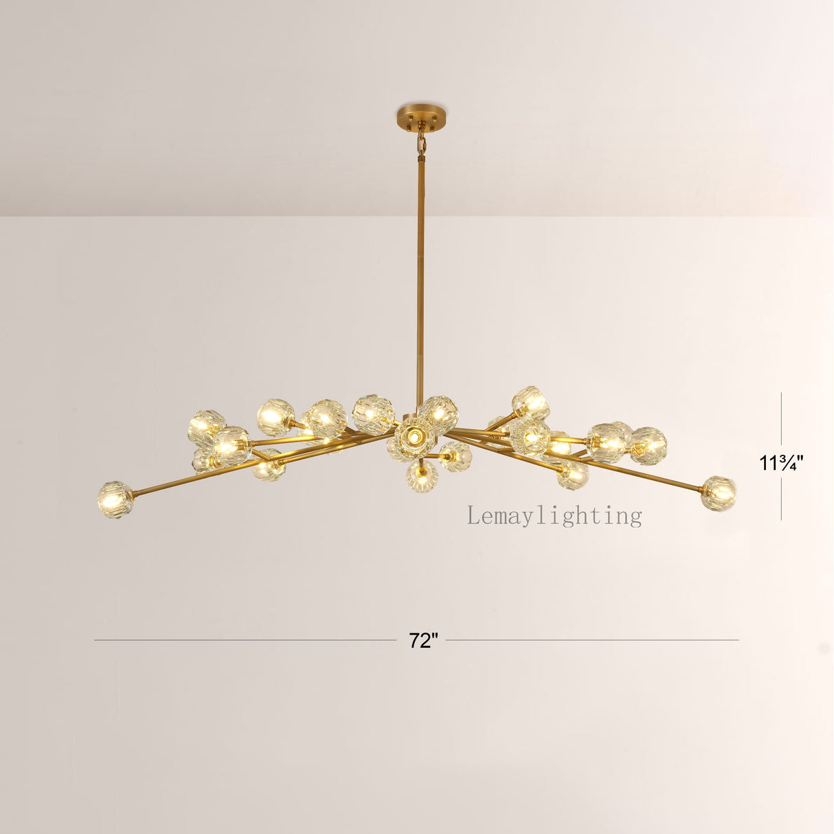 Sibole Glass Oval Chandelier 72"