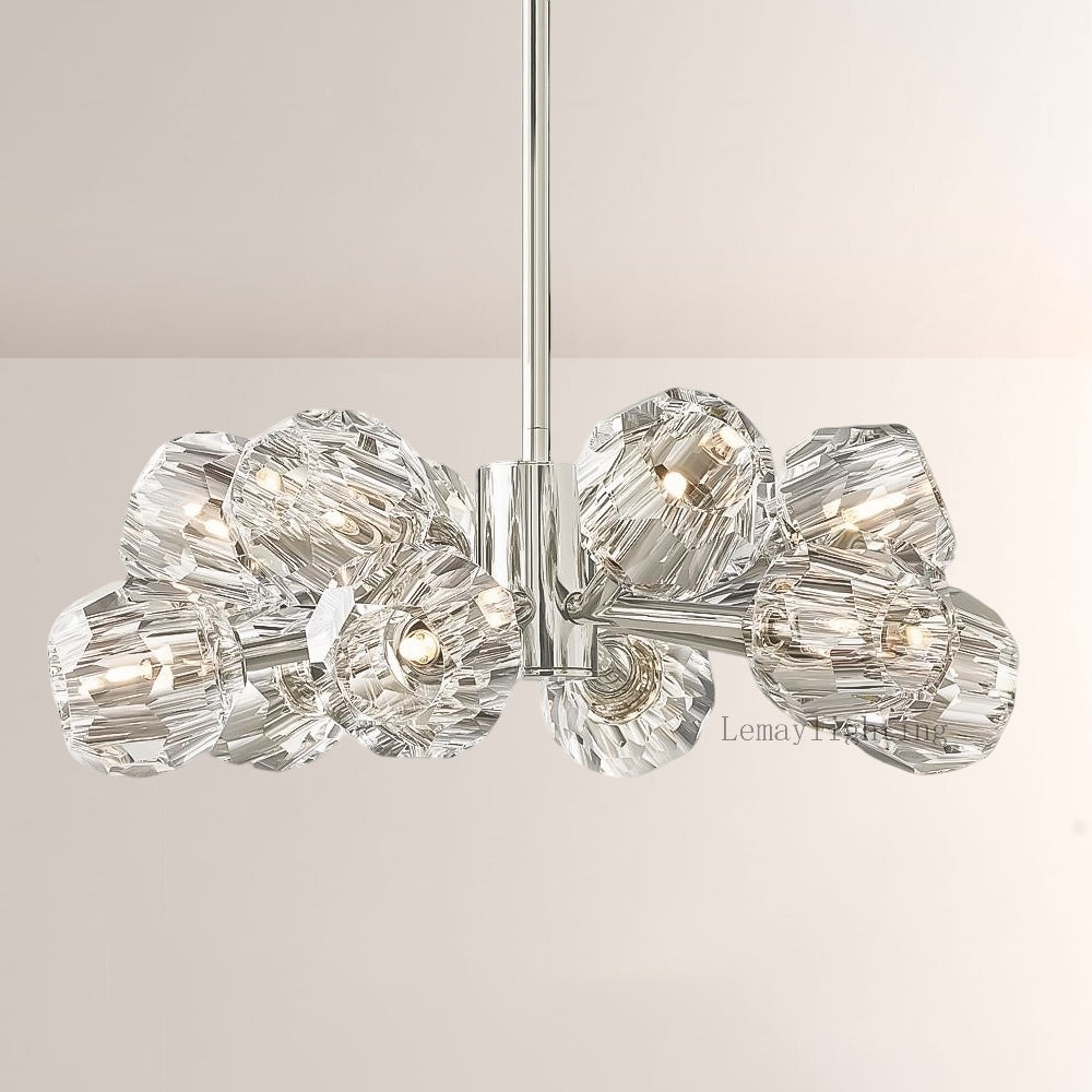 Sibole Glass Round Chandelier 24"