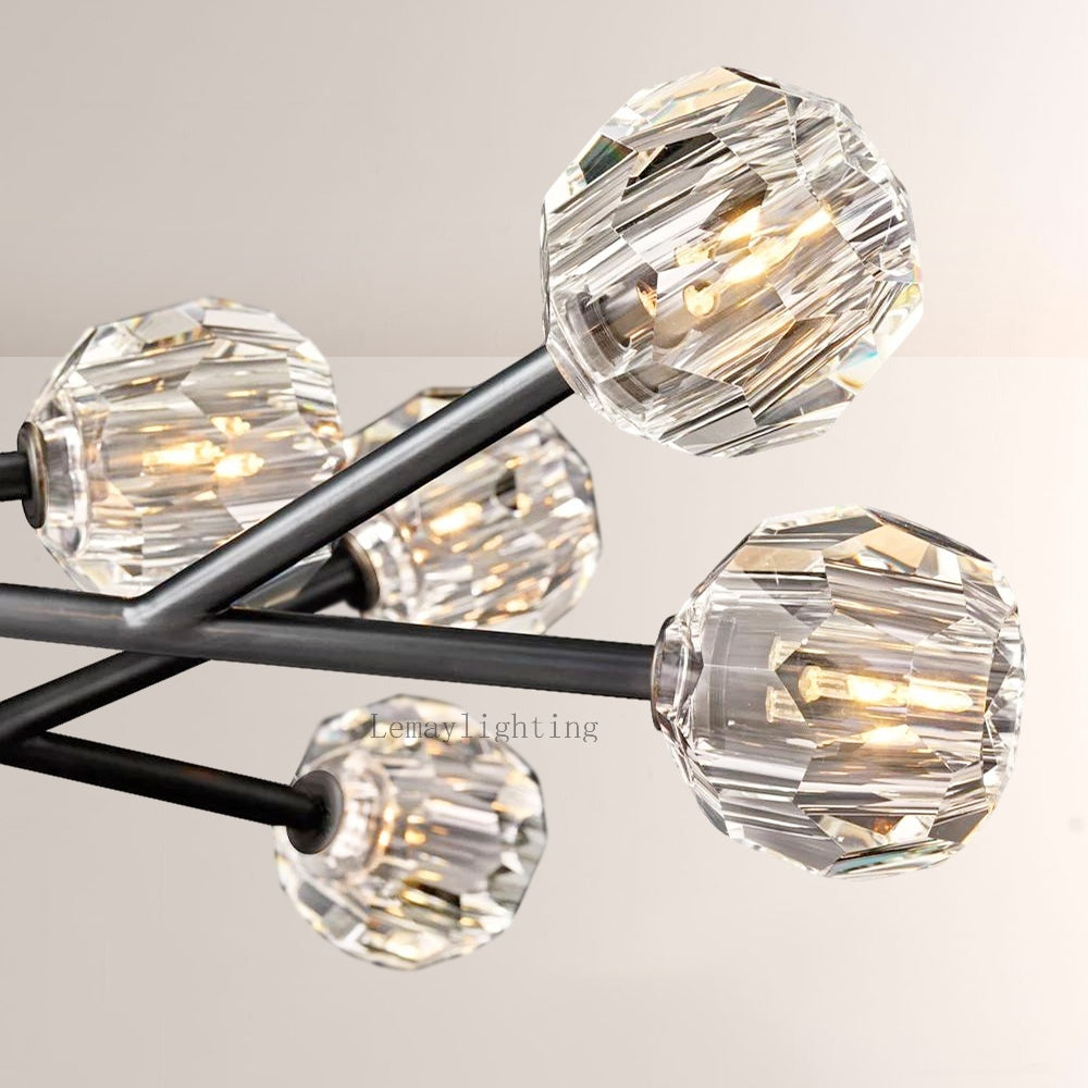 Sibole Glass Round Chandelier 24"