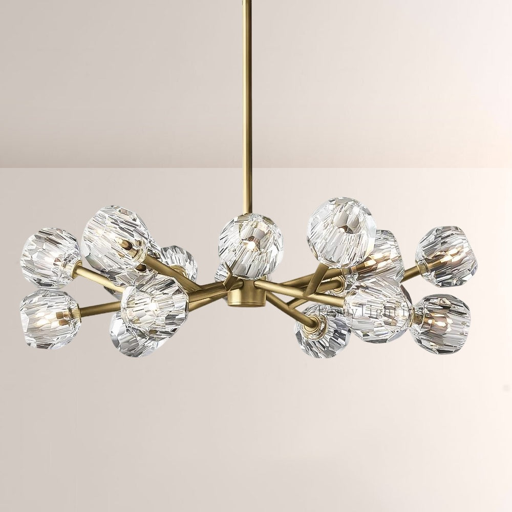 Sibole Glass Round Chandelier 36"