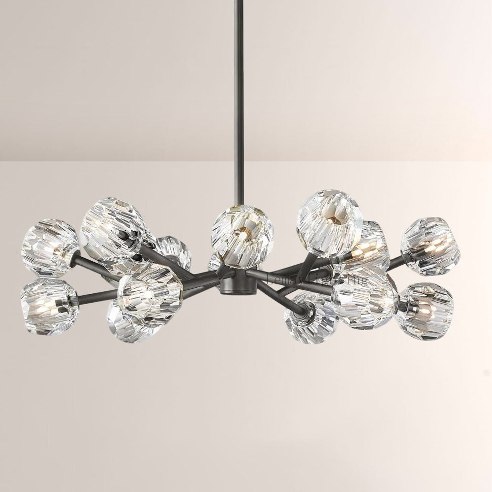 Sibole Glass Round Chandelier 36"
