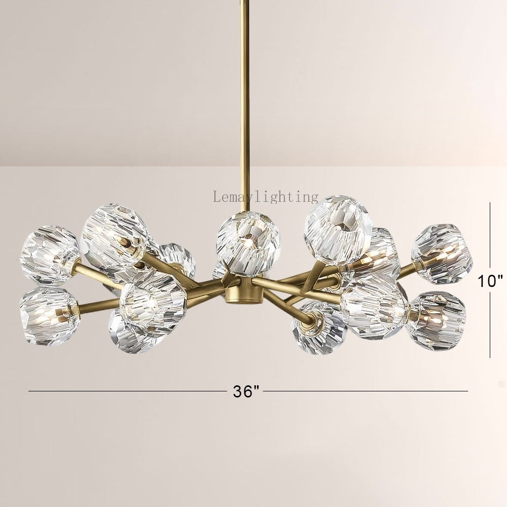Sibole Glass Round Chandelier 36"
