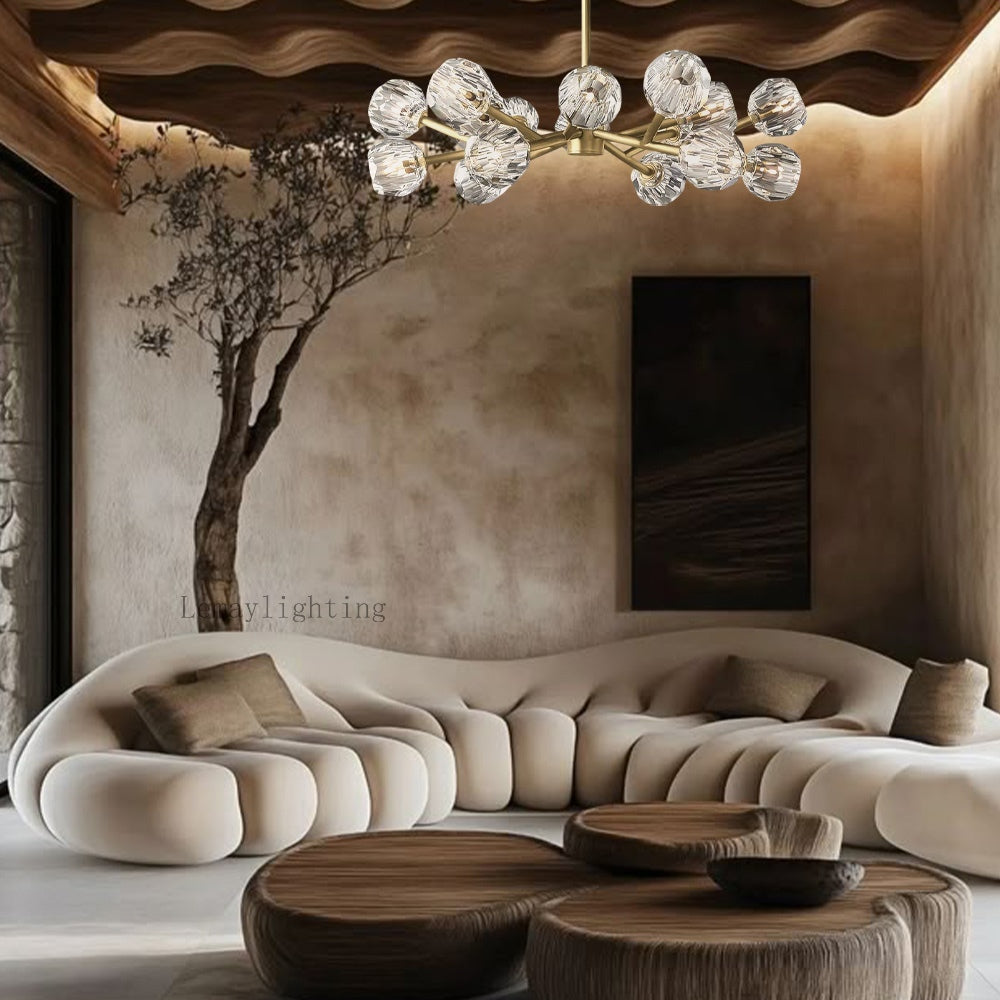 Sibole Glass Round Chandelier 36"