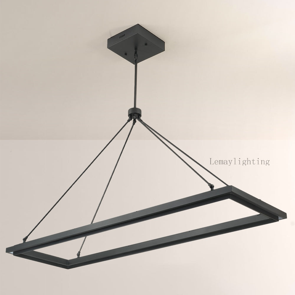 Spere Rectangular Chandelier 62"