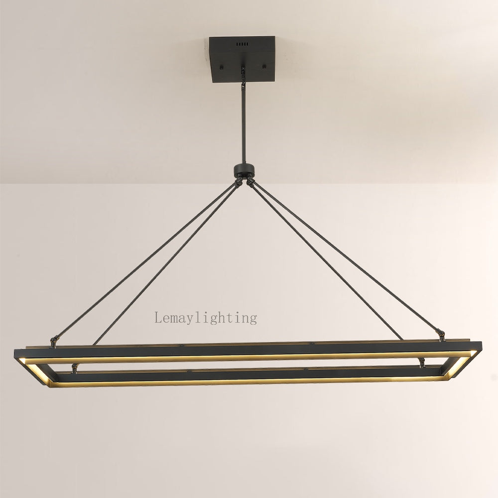 Spere Rectangular Chandelier 62"