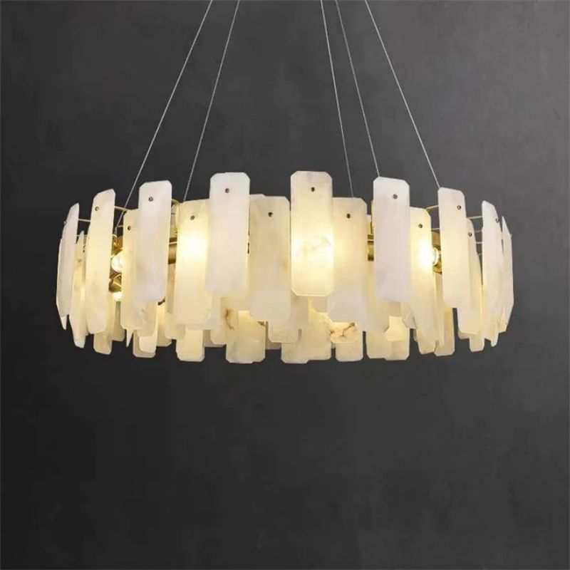 Dien Alabaster Round Chandelier