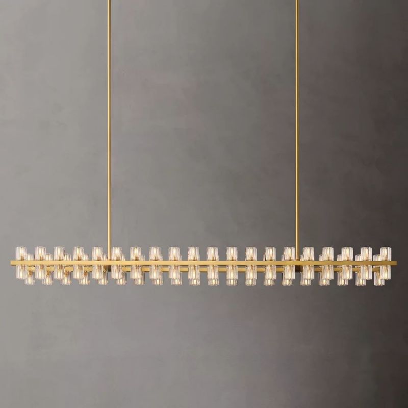 Tara Led Rectangular Chandelier 54"