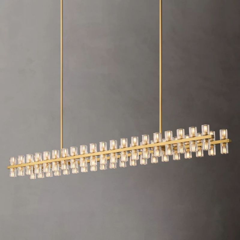 Tara Led Rectangular Chandelier 54"