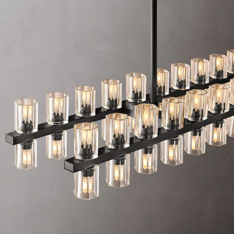 Tara Led Rectangular Chandelier 54"