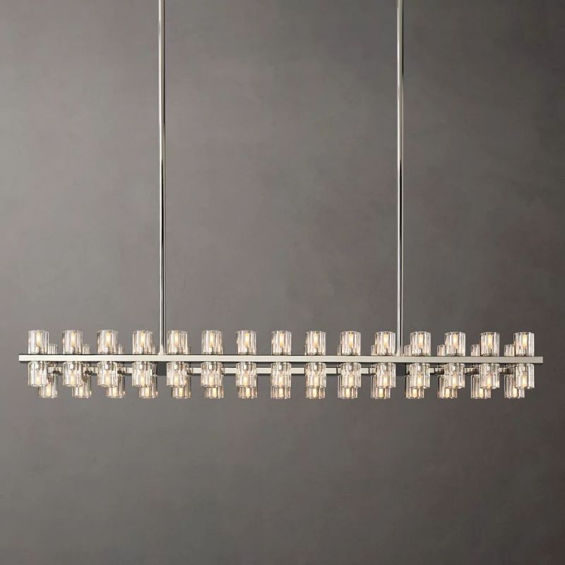 Tara Led Rectangular Chandelier 54"