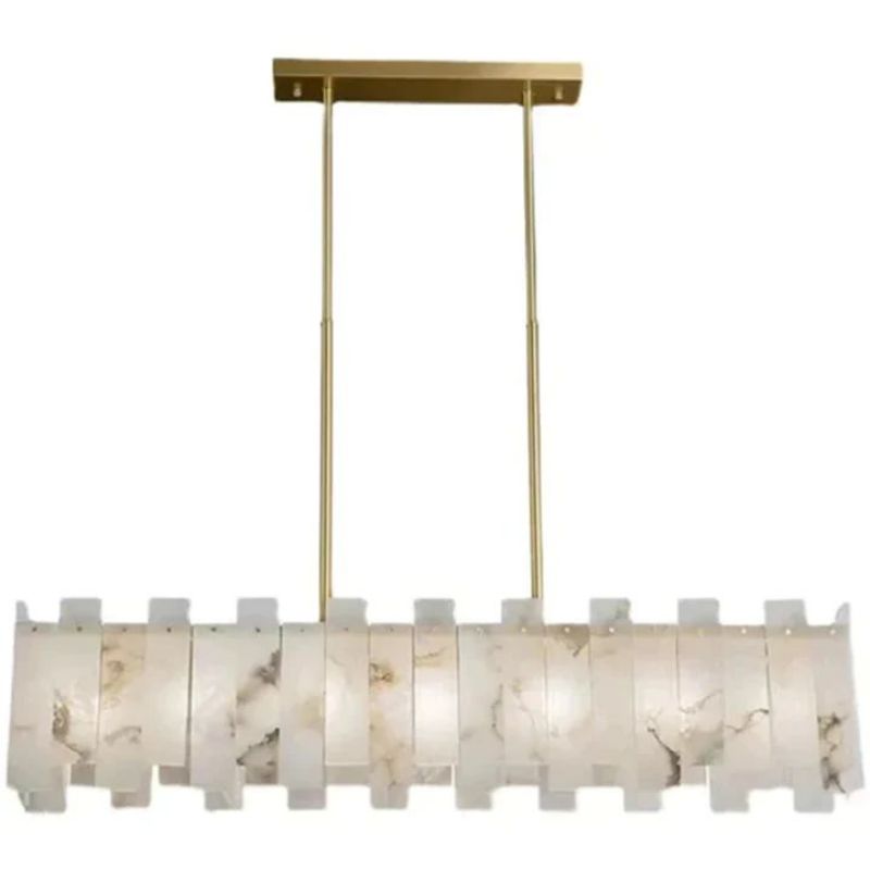 Devnu Alabaster Linear Chandelier 39"