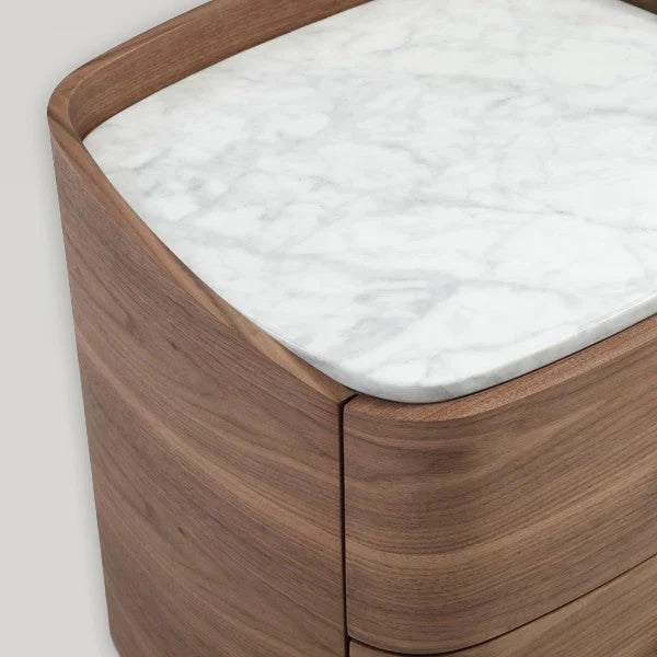 Vertu Walnut Bedside Table