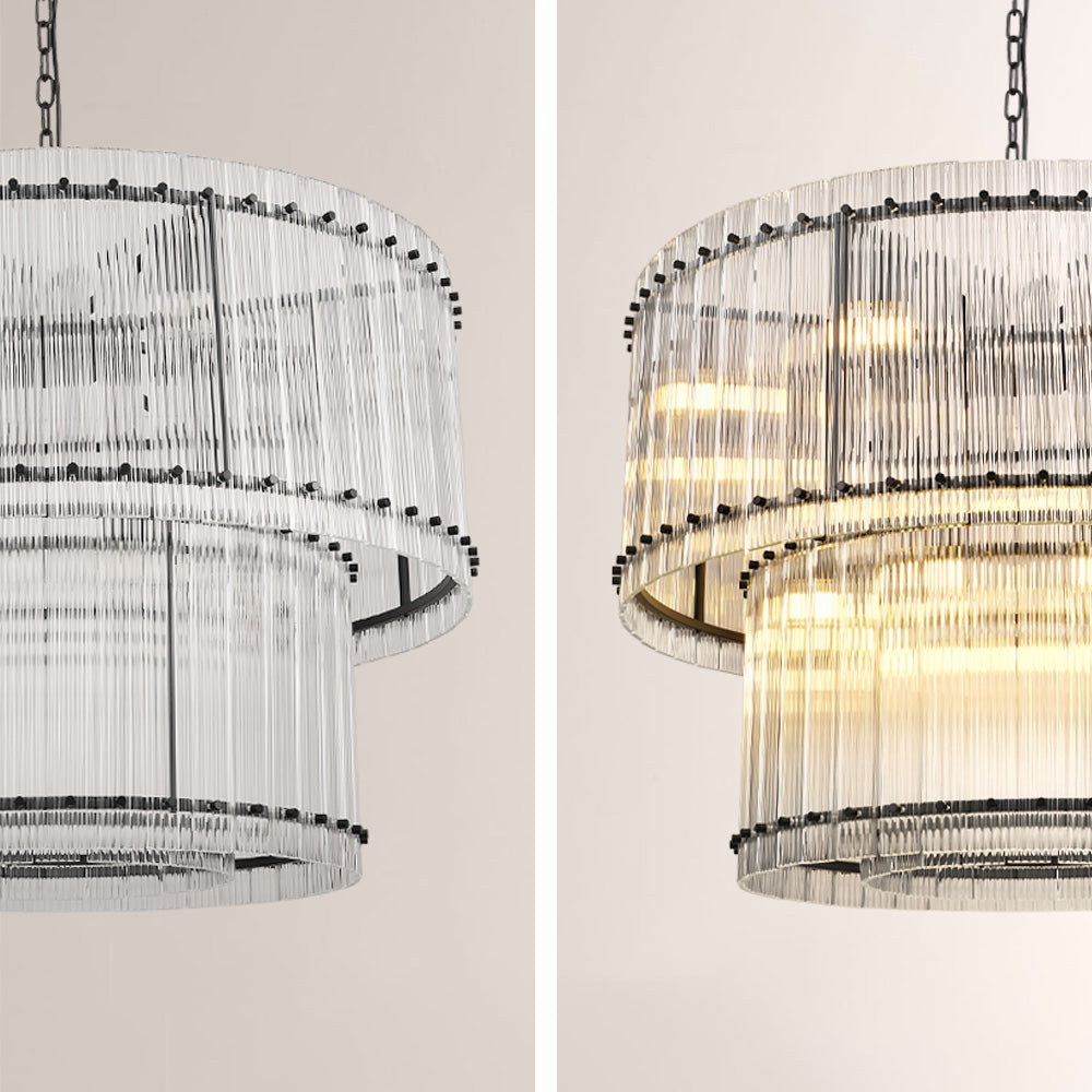 Fiona Two-Tier Round Chandelier 37"