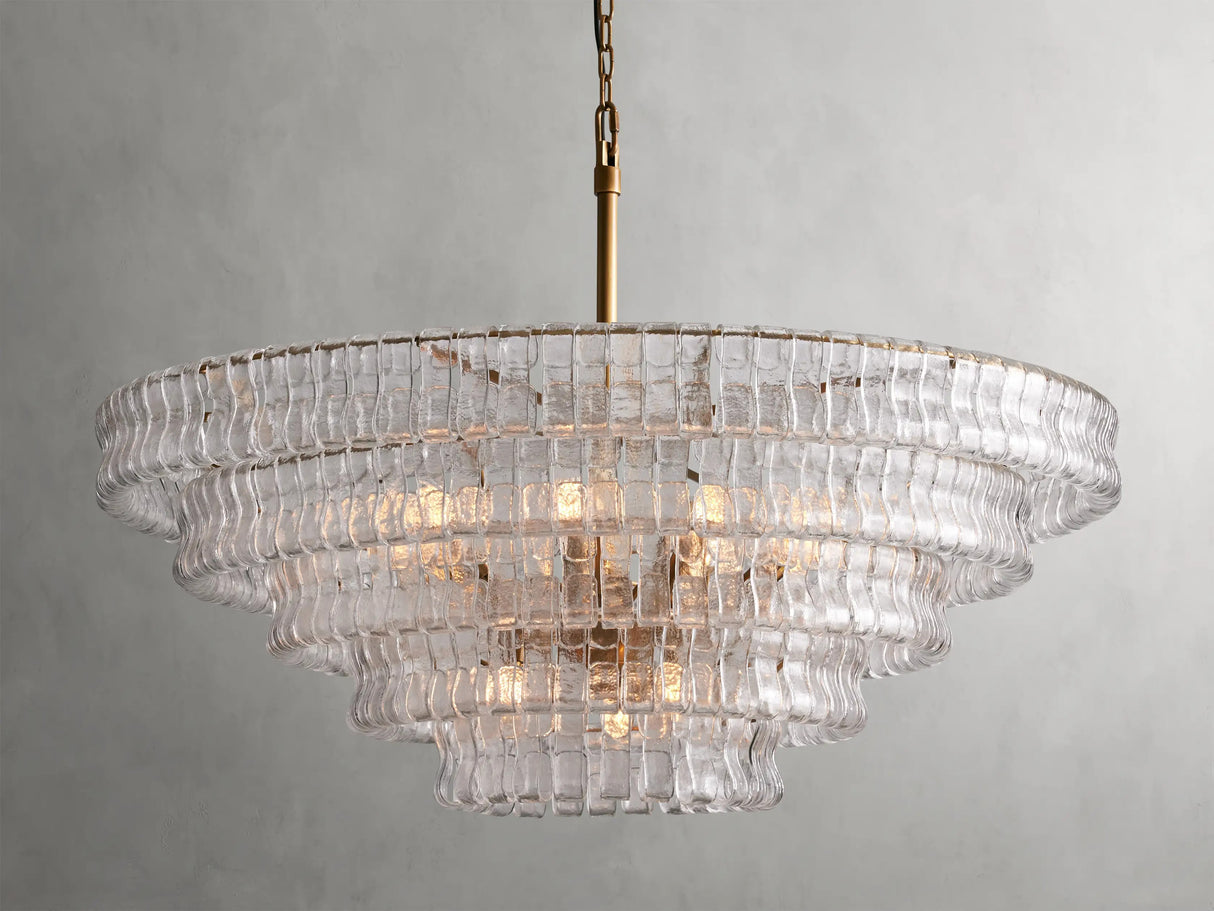 Ghiaccio Glass Round Chandelier