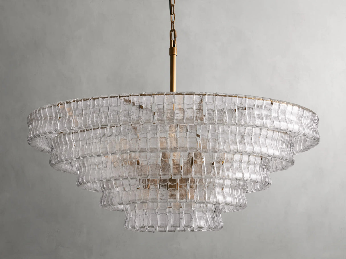 Ghiaccio Glass Round Chandelier