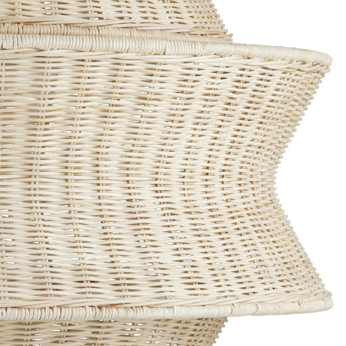 Wicker basket on a white background