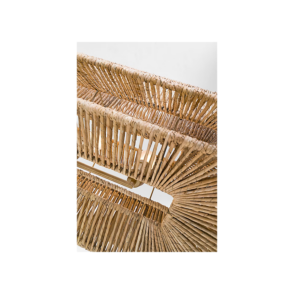 Antigua 54" Linear Rattan Chandelier