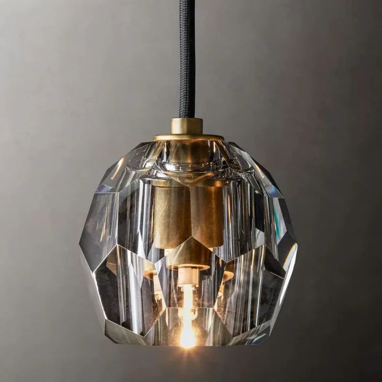 Ramsu Modern Faceted Crystal Pendant Lights