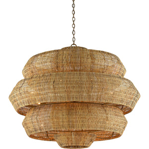 Antibes 3-Tiered Rattan Chandelier