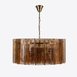 Berlin Chandelier Amber Glass 35" W 47" W