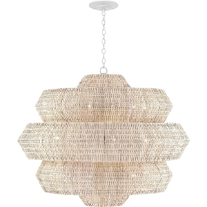 Antibes 3-Tiered Rattan Chandelier