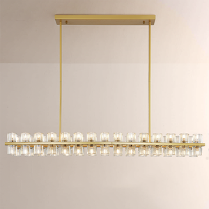 Tara Led Rectangular Chandelier 54"