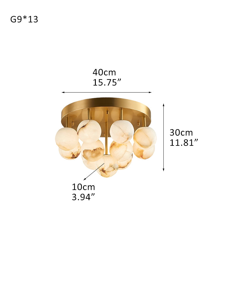 Alabaster Semi Flush Mount