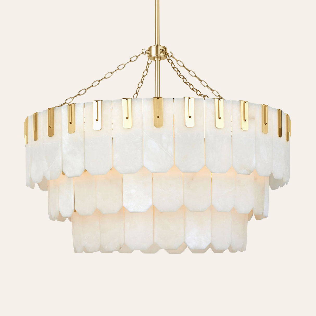 Nadia Alabaster Chandelier 30" 41"