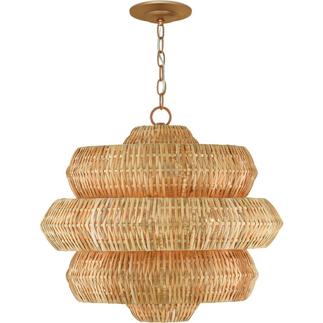 Antibes 3-Tiered Rattan Chandelier