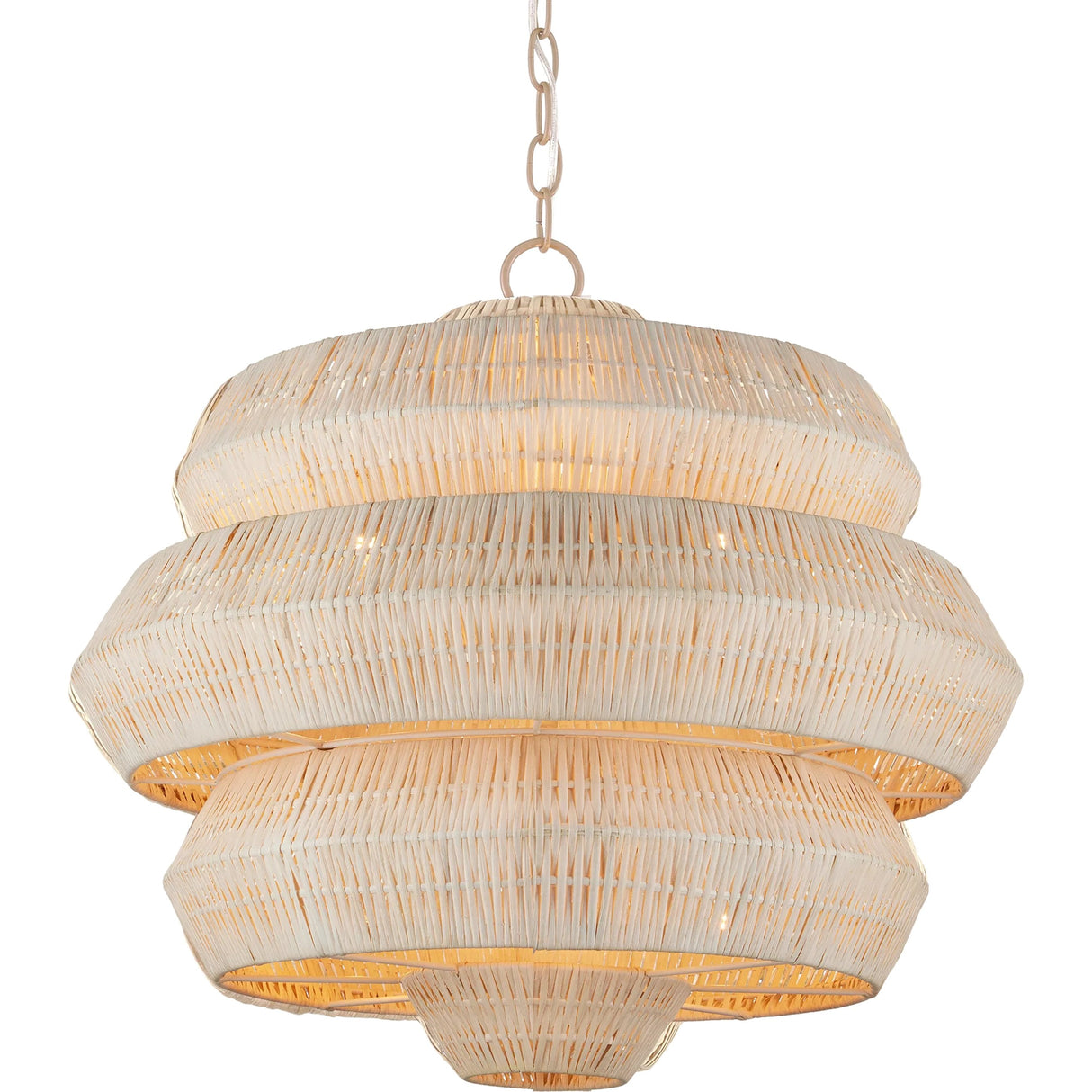 Antibes 3-Tiered Rattan Chandelier