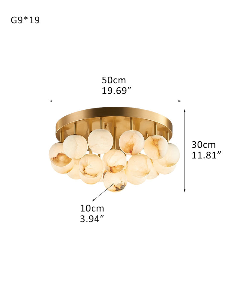 Alabaster Semi Flush Mount