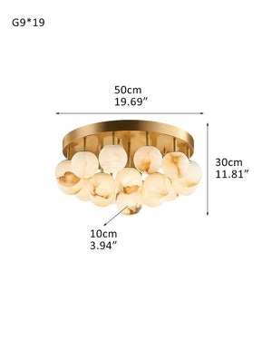 Alabaster Semi Flush Mount