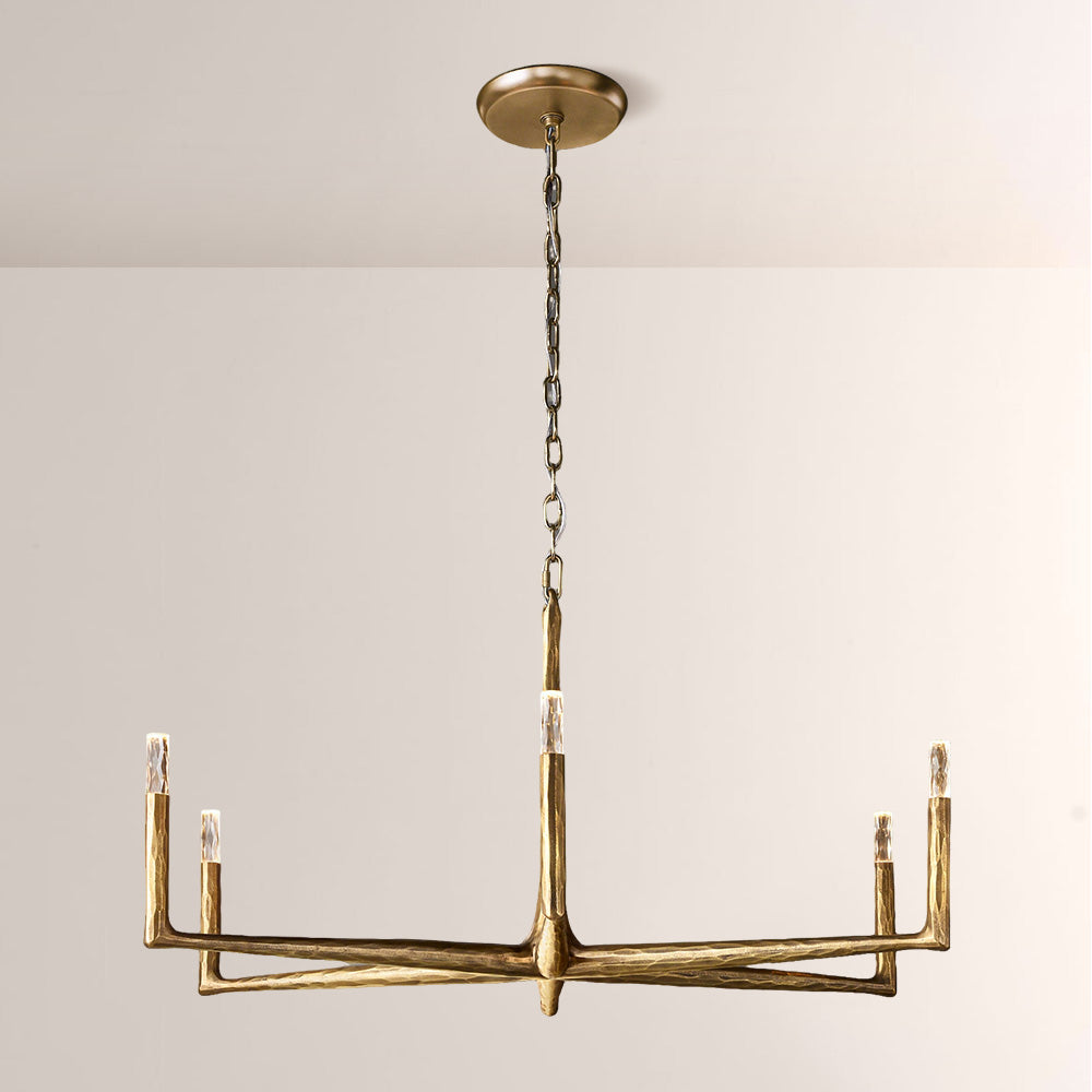Logan Forged Round Chandelier 48"