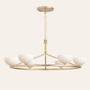 Enzo 48" Glass Round Chandelier