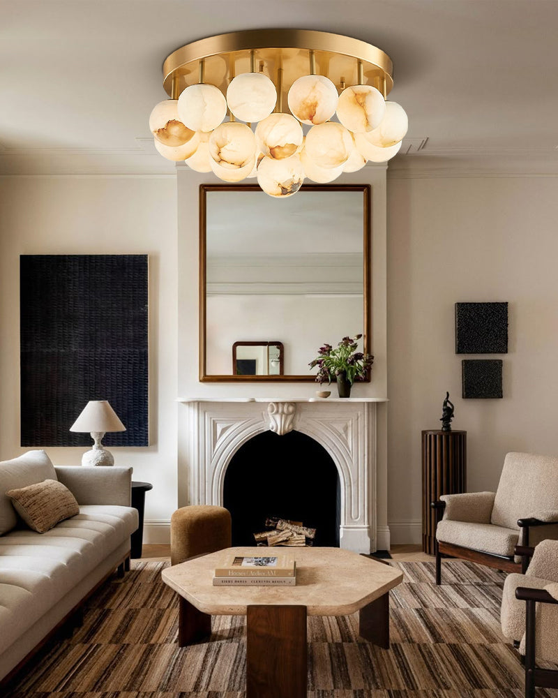 Alabaster Semi Flush Mount