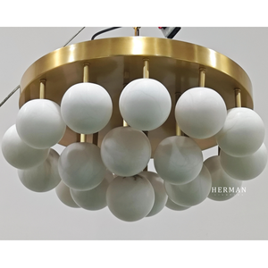 Alabaster Semi Flush Mount