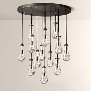 Raindrop Round Chandelier 36"