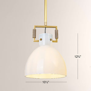 Aidas Milk Glass Cloche Pendant