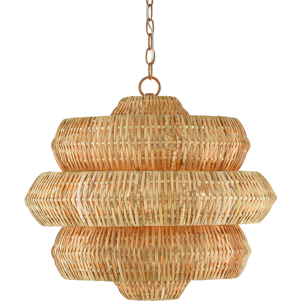Antibes 3-Tiered Rattan Chandelier