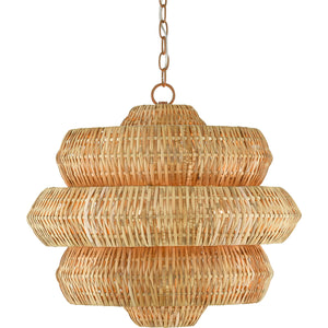 Antibes 3-Tiered Rattan Chandelier