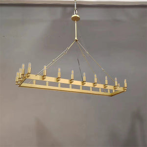 Camia Filament Rectangle Chandelier<41"-52">