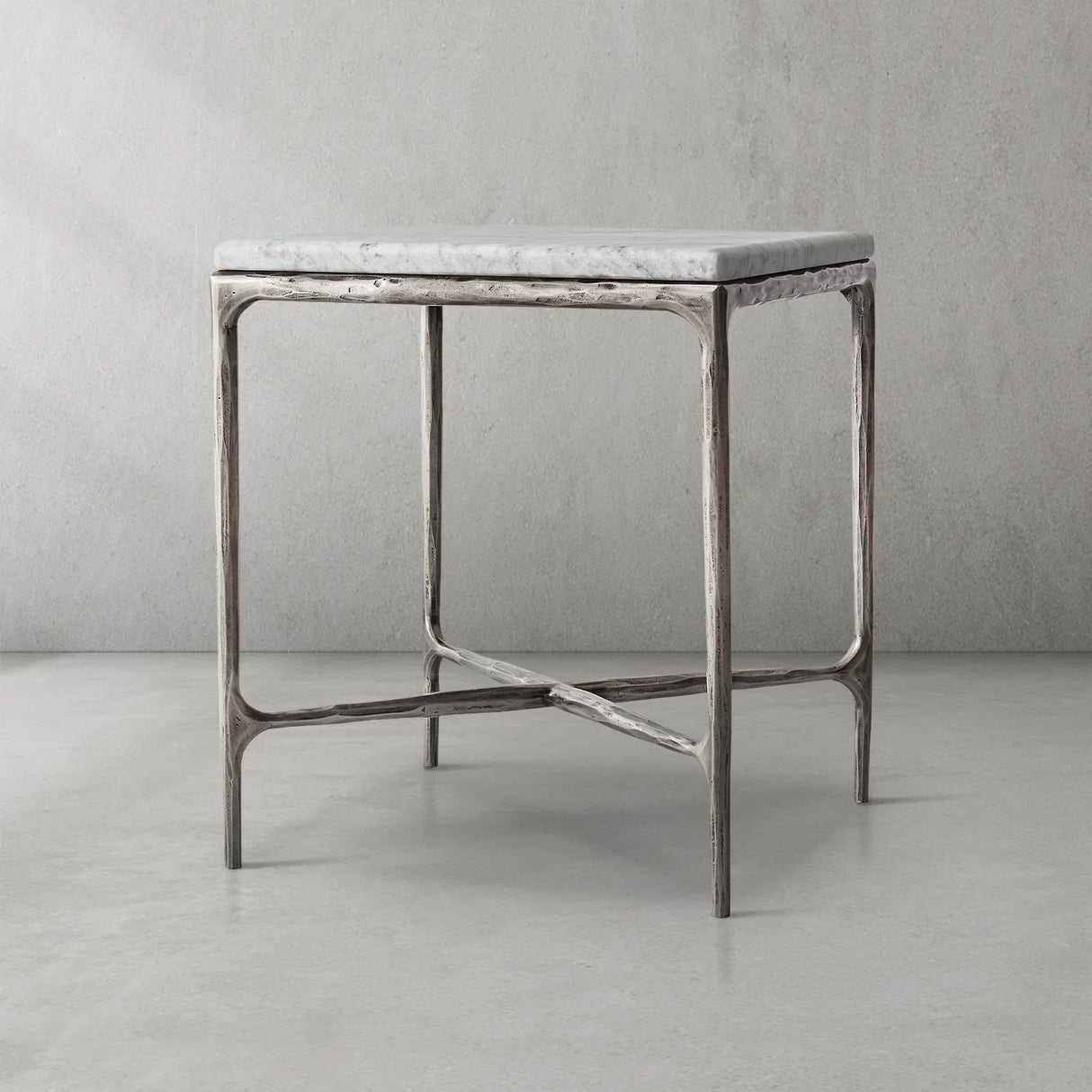 Thaddeus Marble Square Side Table 18" 22"