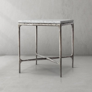 Thaddeus Marble Square Side Table 18" 22"