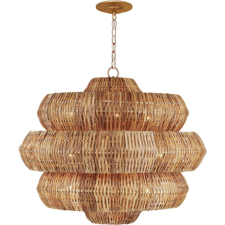 Antibes 3-Tiered Rattan Chandelier