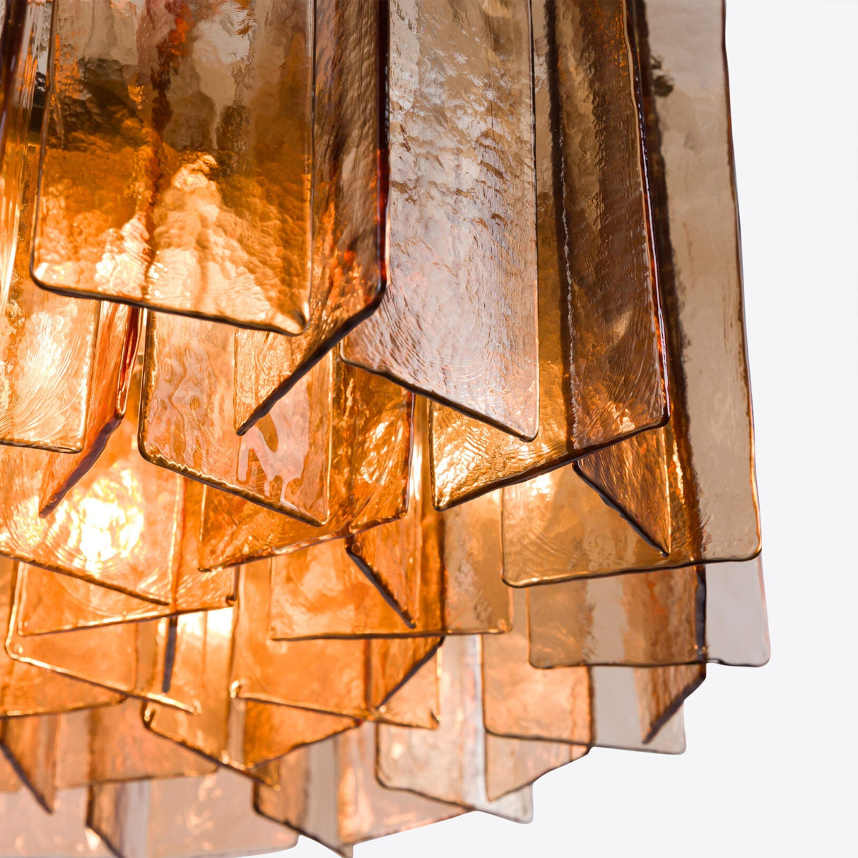 Berlin Chandelier Amber Glass 35" W 47" W
