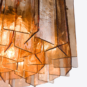 Berlin Chandelier Amber Glass 35" W 47" W