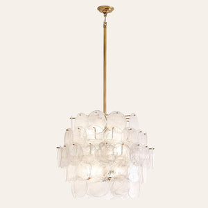 Riviera Glass Disc Chandelier 26"