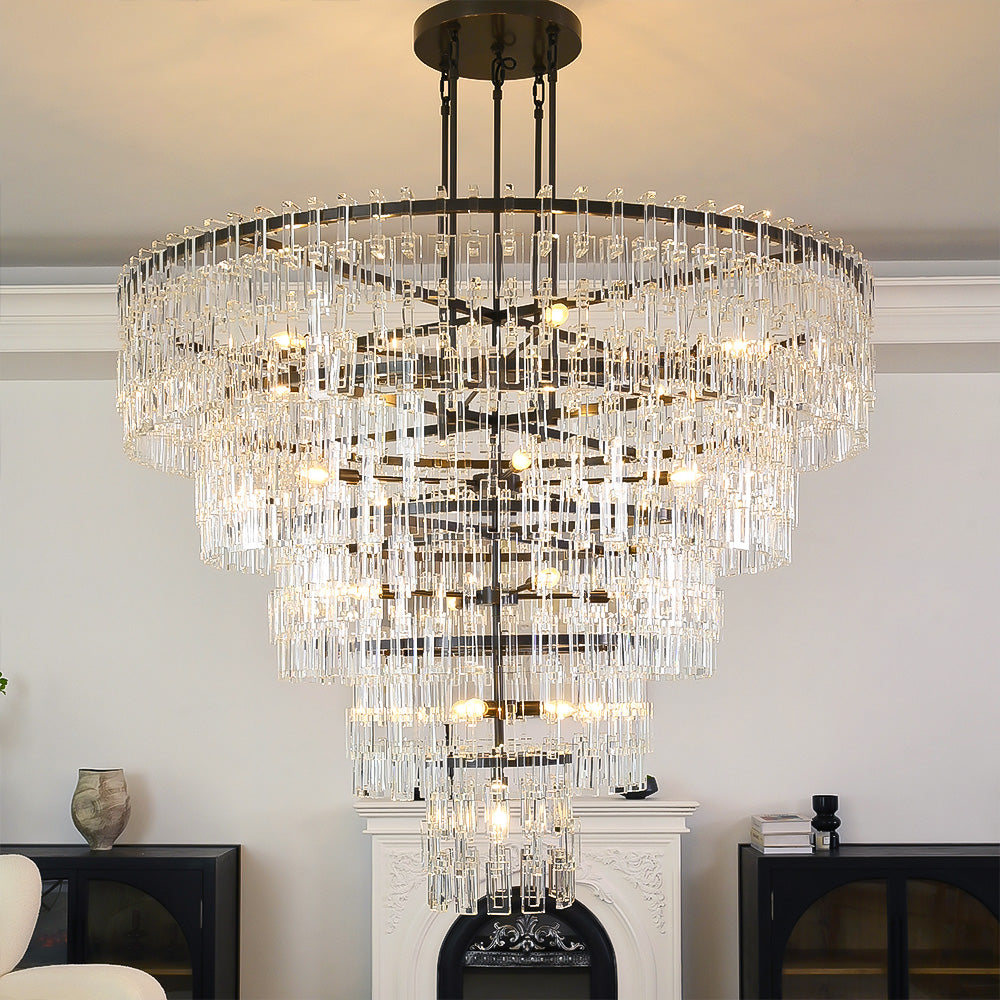 Ikun 5-Tier Round Chandelier 60"