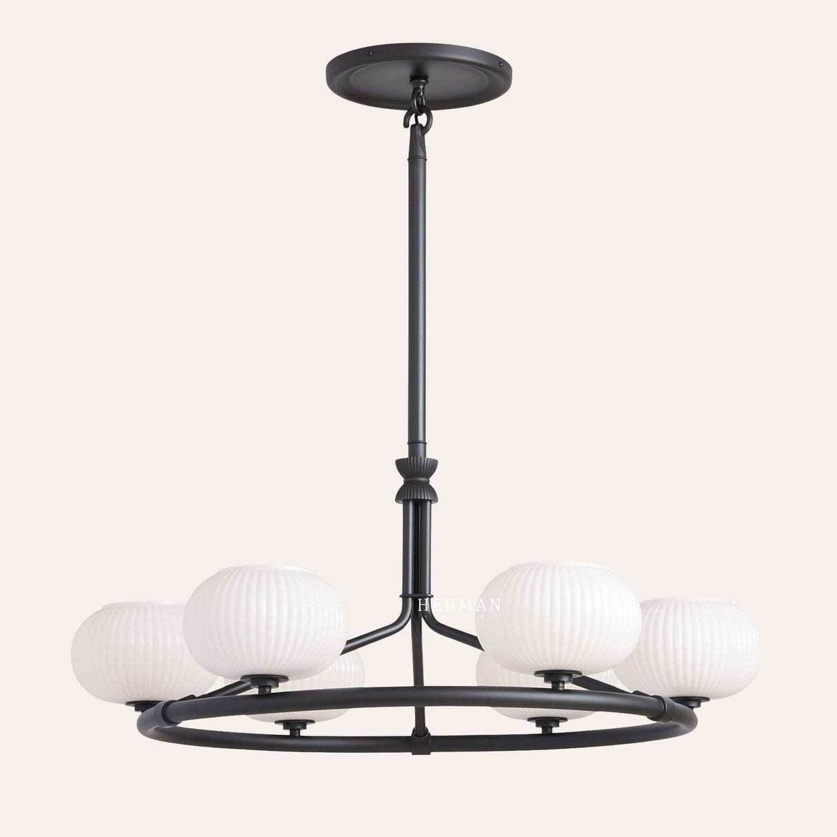 Enzo 36" Glass Round Chandelier