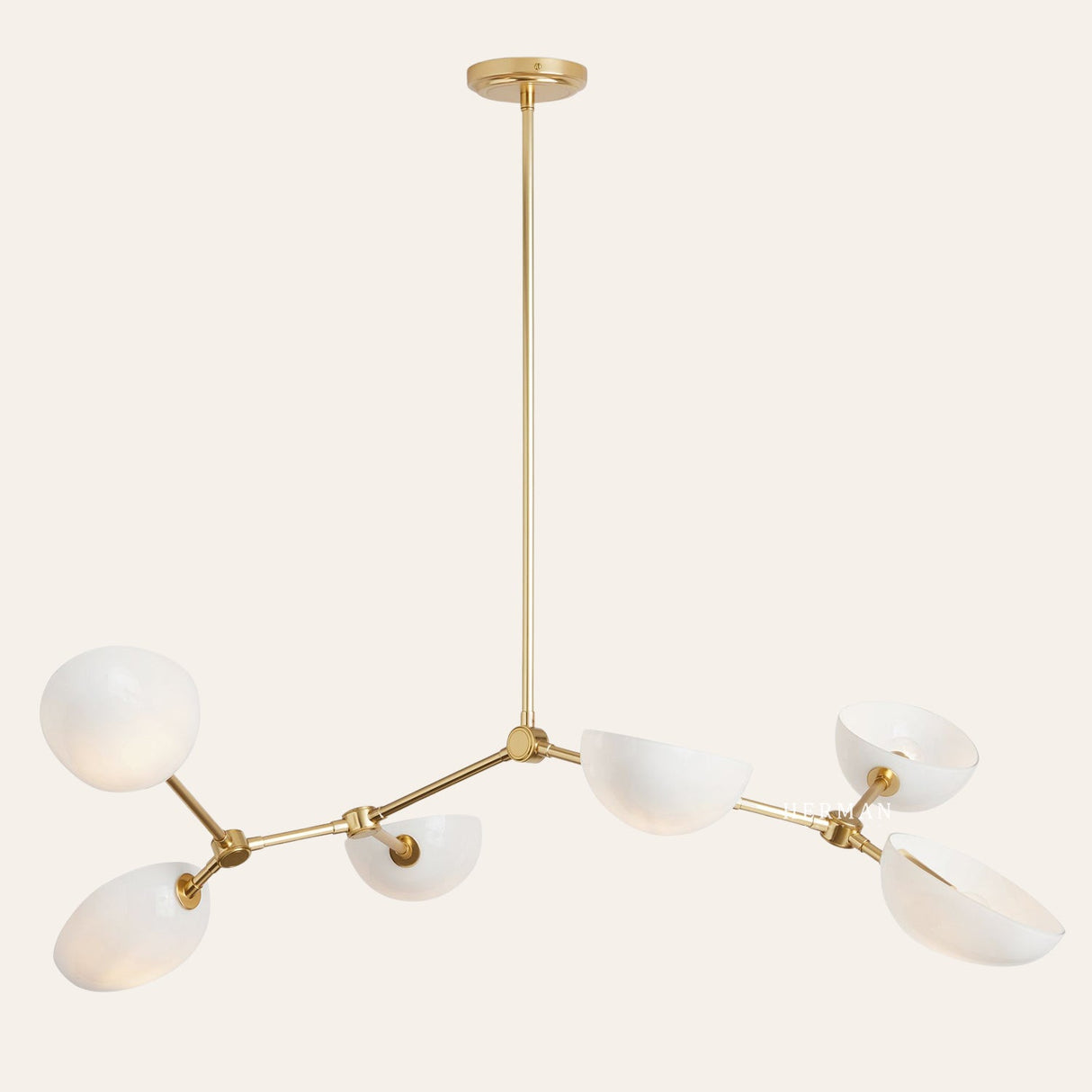 Argus Glass Chandelier 45" Width